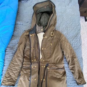 Zara Quilted Utility Jacket w/ removable vest S